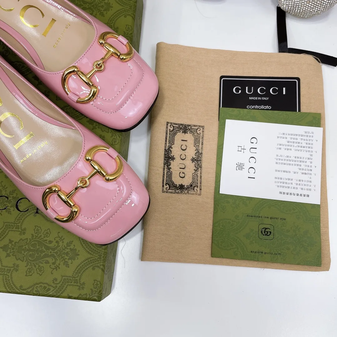 Gucci Women’s Ballet Flat With Horsebit Light Pink - Image 3
