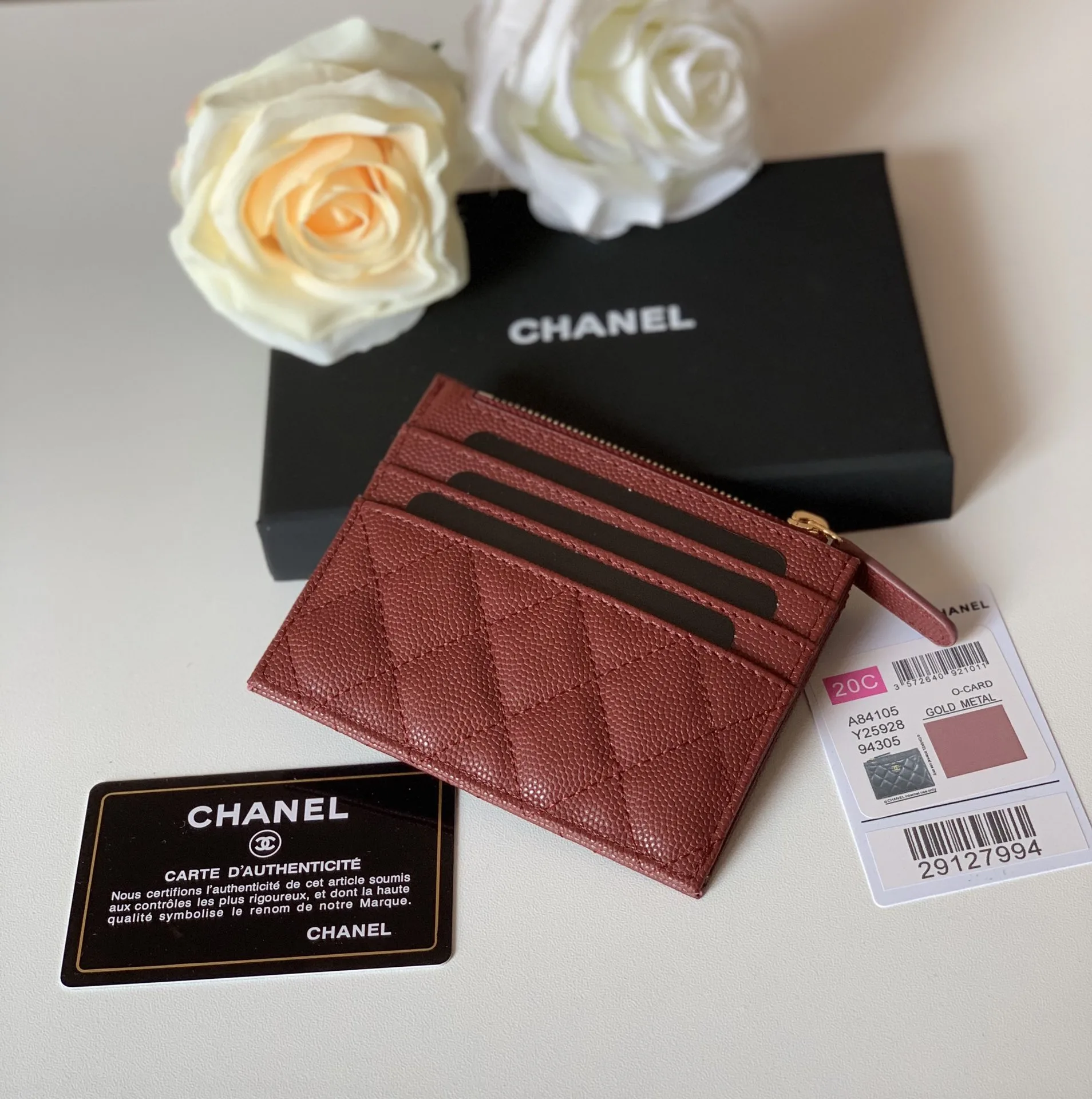 Chanel Flat Card Holder Purple Bag / - Image 4