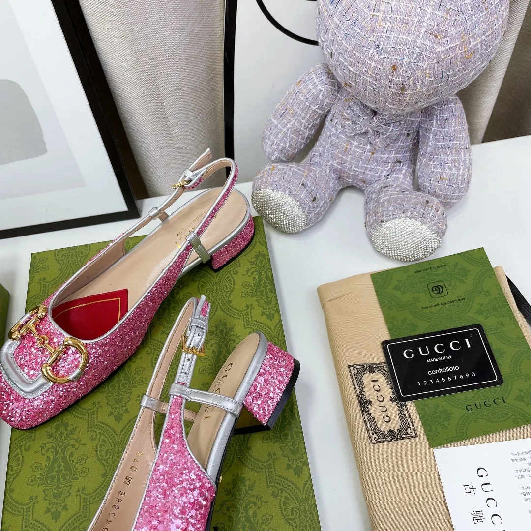 Gucci Lovelight Slingback With Horsebit Silver - Image 4