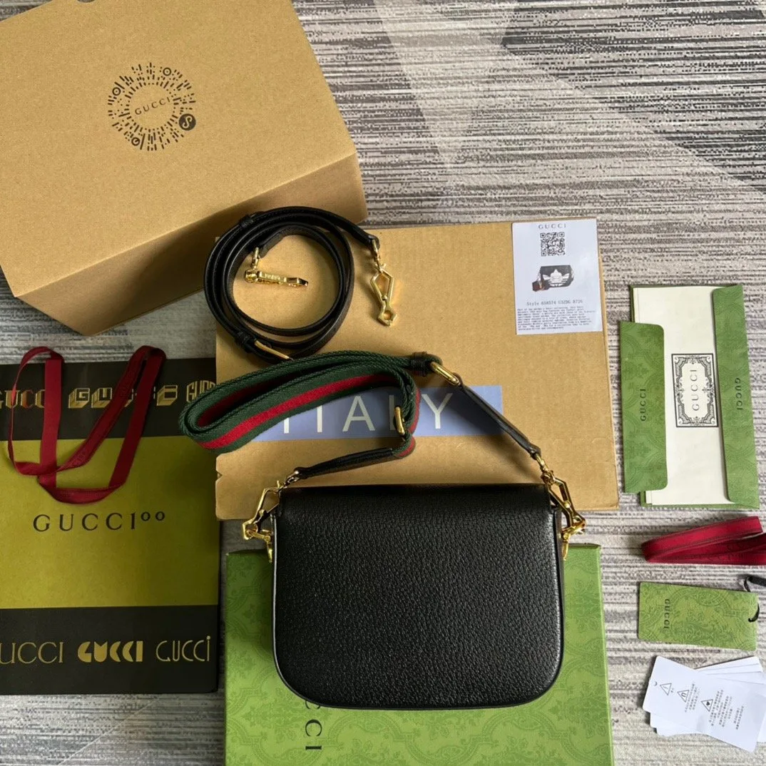 Gucci x Adidas Horsebit 1955 Mini Bag Black - Image 6