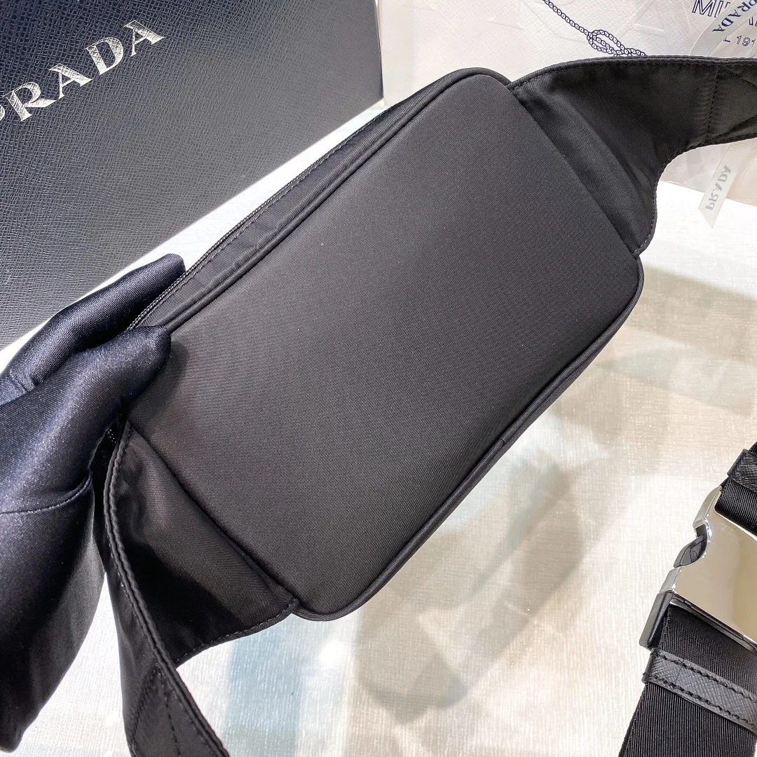 Prada Re-Nylon And Saffiano Belt Bag Black / 2VL977_2DMG_F0002_V_WOO - Image 8