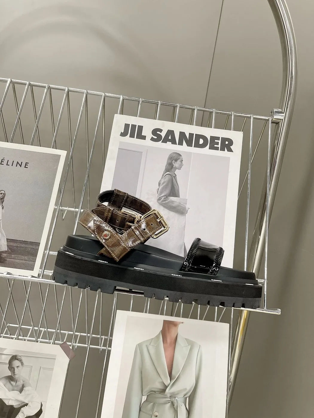 Alternative view of Fendi Black Jacquard Sandals
