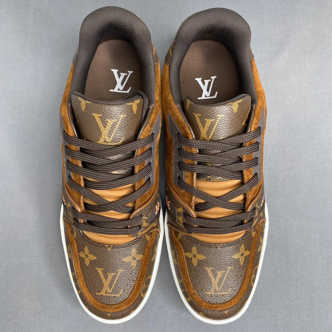 Louis Vuitton Trainer Sneaker Monogram Canvas Brown Virgil Abloh - Image 6