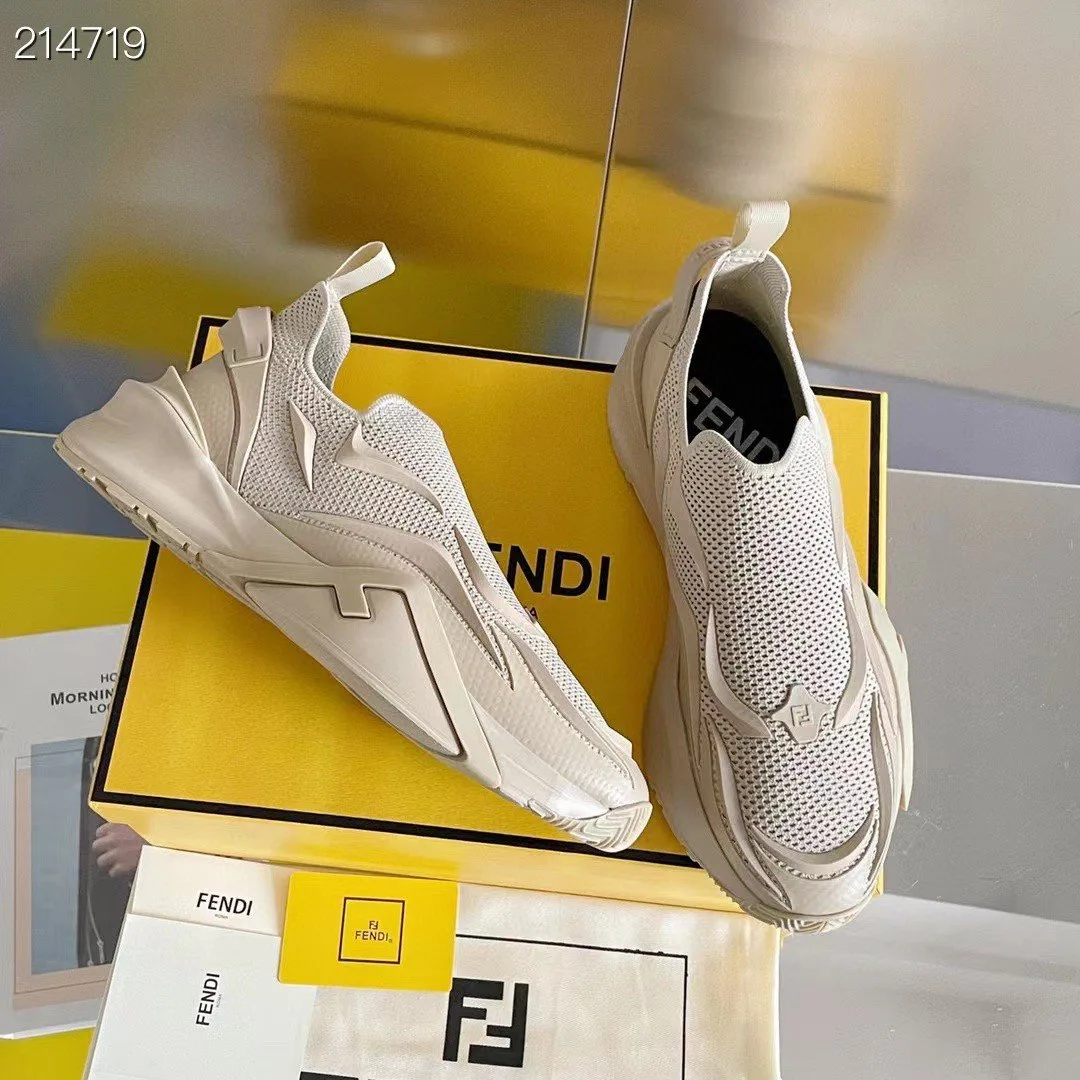 Fendi Flow Beige Sneakers 7E1504AHI8F0EJB - Image 6