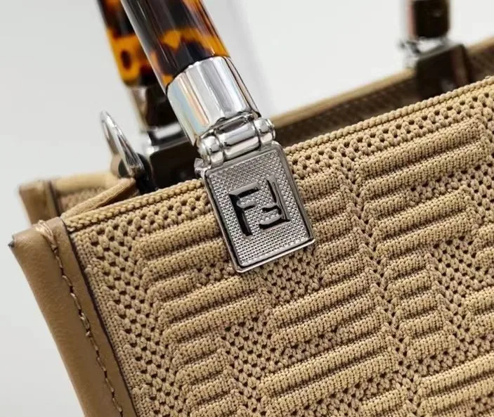 Alternative view of Fendi Mini Sunshine Shopper Beige