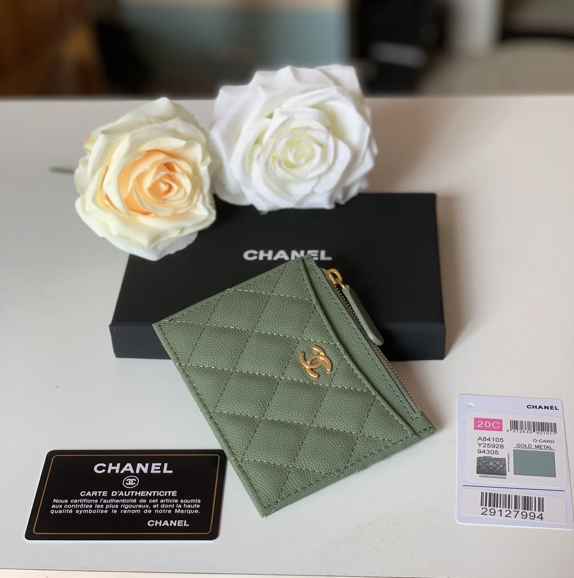 Chanel Flat Card Holder Olive Bag / - Image 7