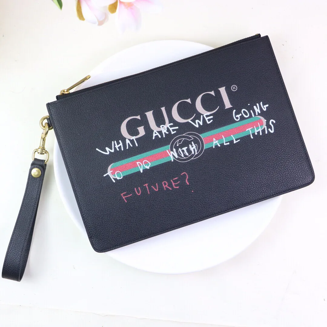 Alternative view of Gucci Printed Pouch Black , Mens Pouch /