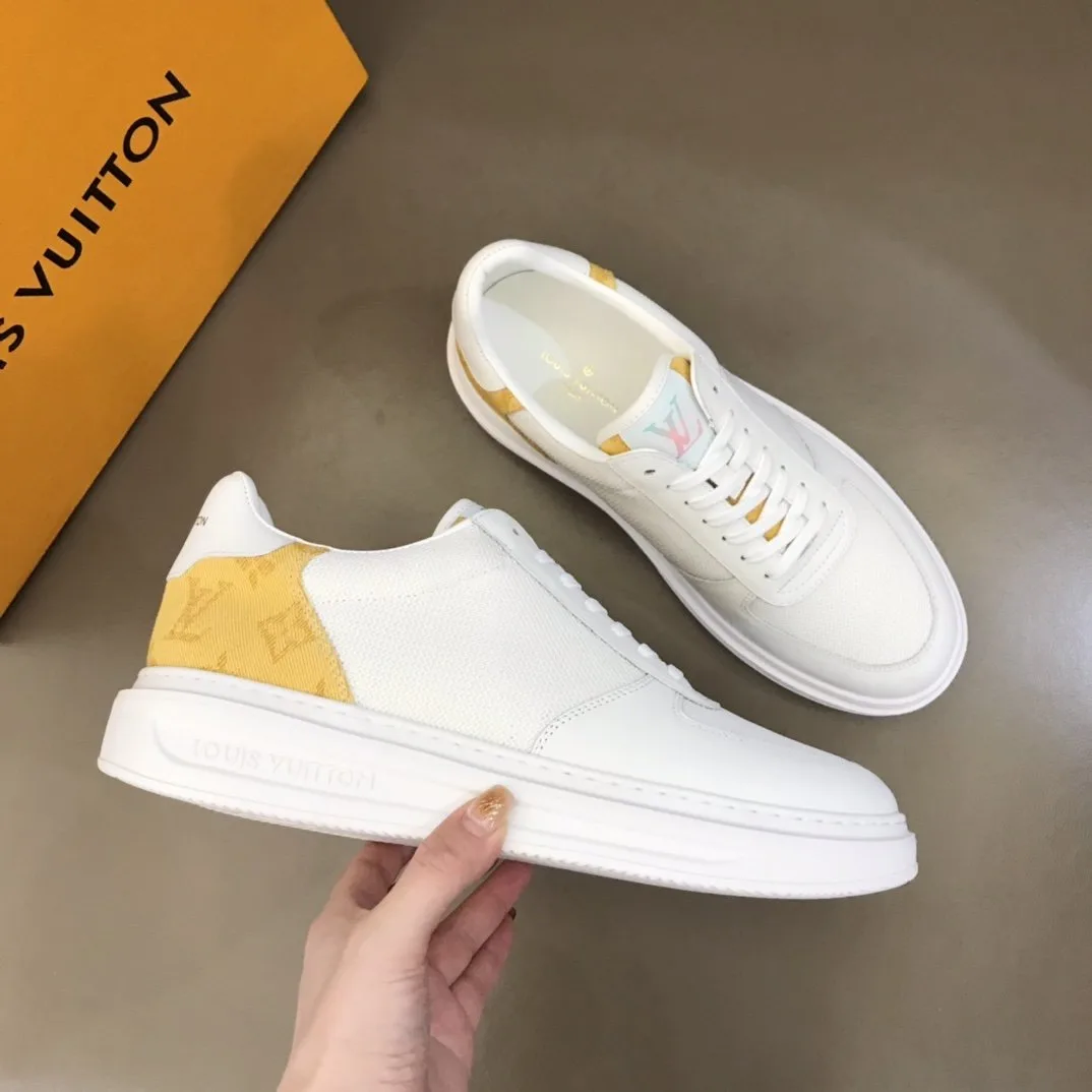 Louis Vuitton Rivoli Sneaker Monogram Metallic Canvas White/Yellow - Image 6