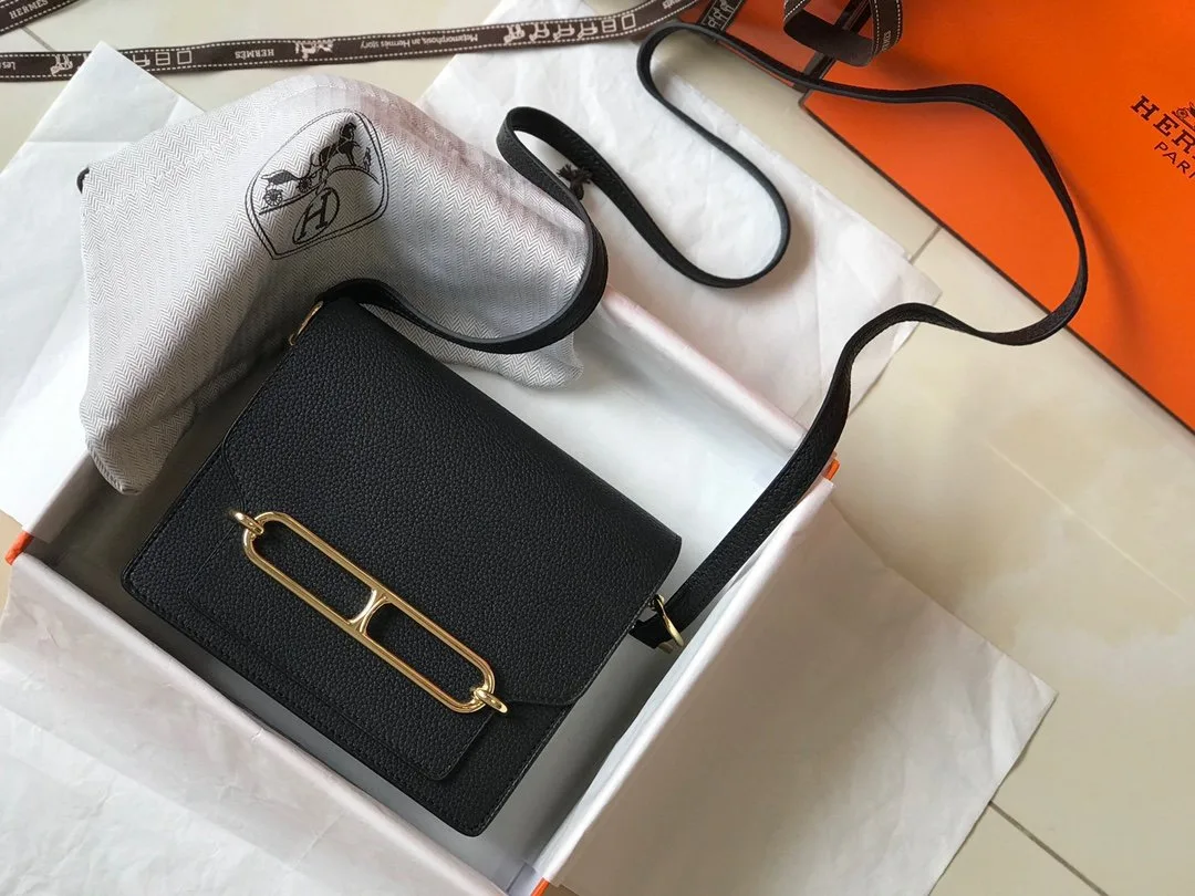 Hermes Mini Evercolor Sac Roulis 19 Black - Image 4