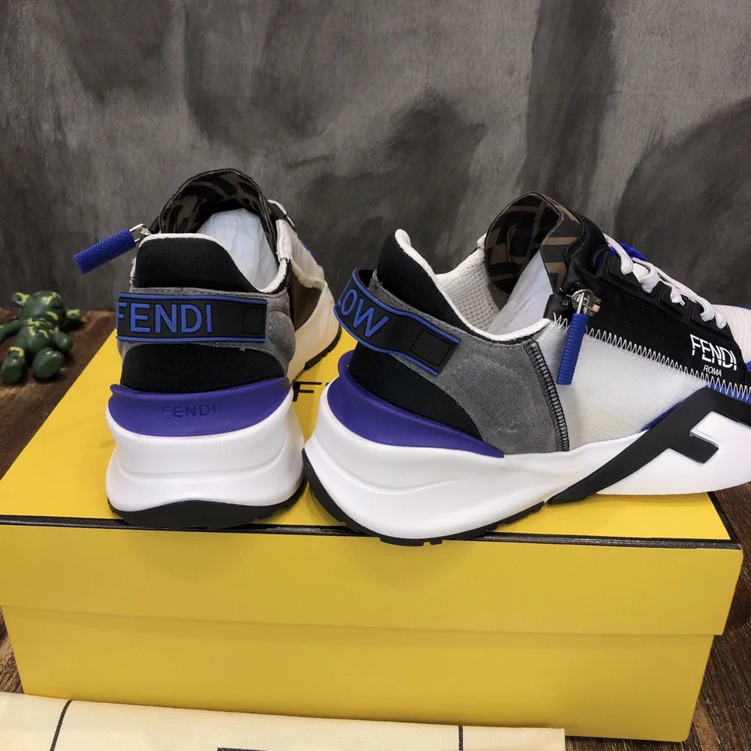 Fendi Flow Sneakers Blue 7E1453 - Image 7