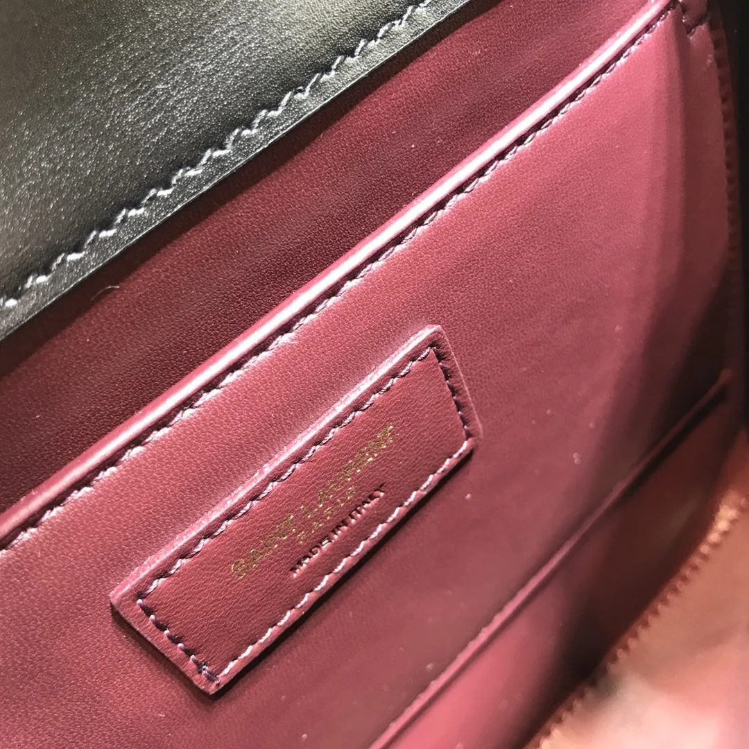 Saint Laurent Cassandra Medium Top Handle Bag In Grain Black / YSL - Image 8