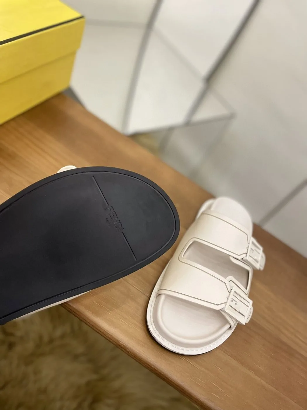 Fendi Feel Slides White - Image 4