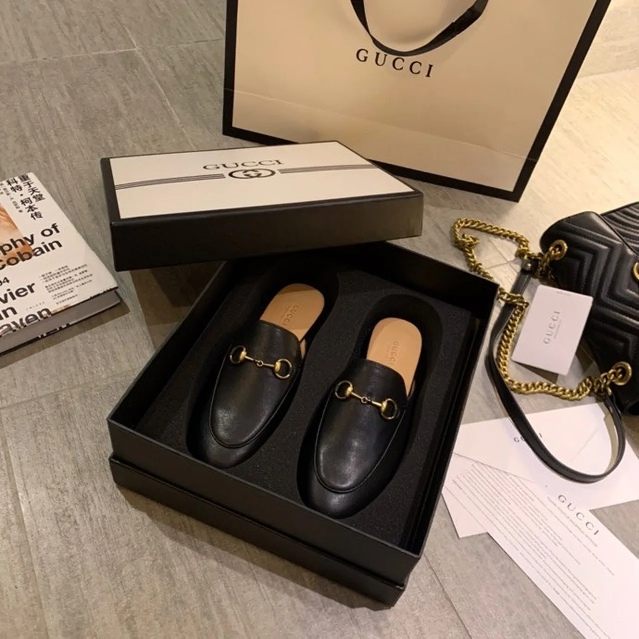 Gucci Princetown Slipper Black GG - Image 7