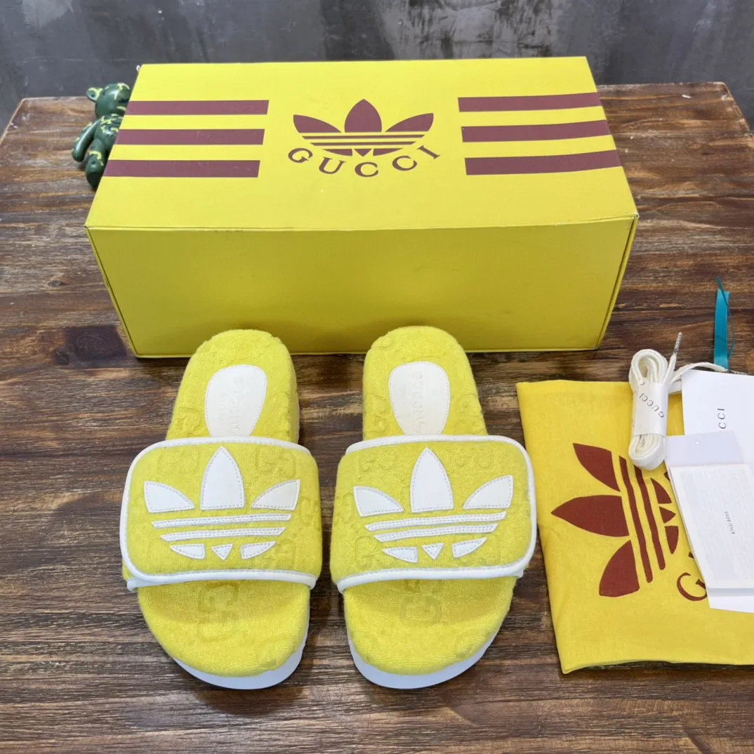 Alternative view of Gucci x Adidas Men’s Sandal With Platform And GG Yellow
