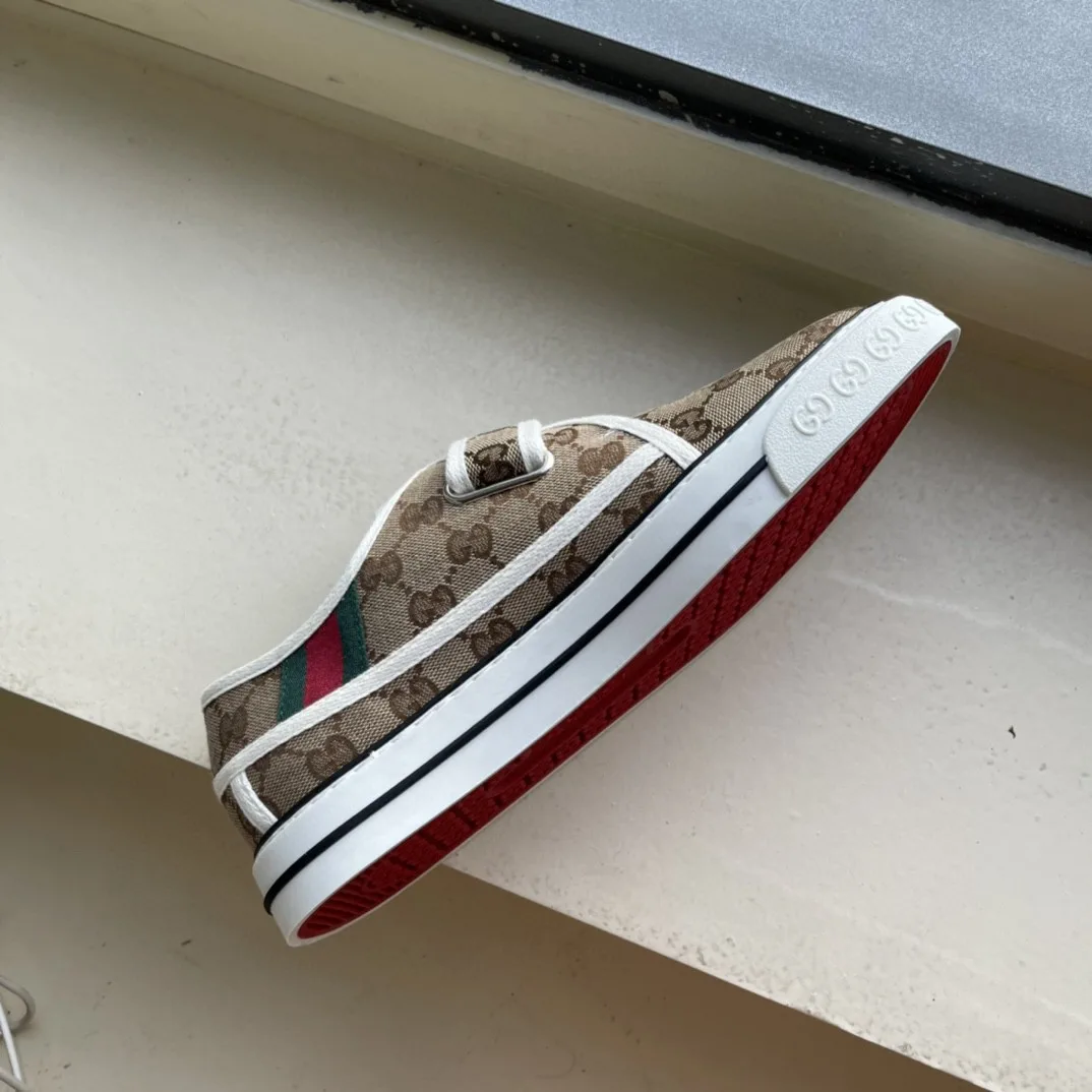 Gucci Women’s Tennis 1977 Sneaker Brown Red - Image 9