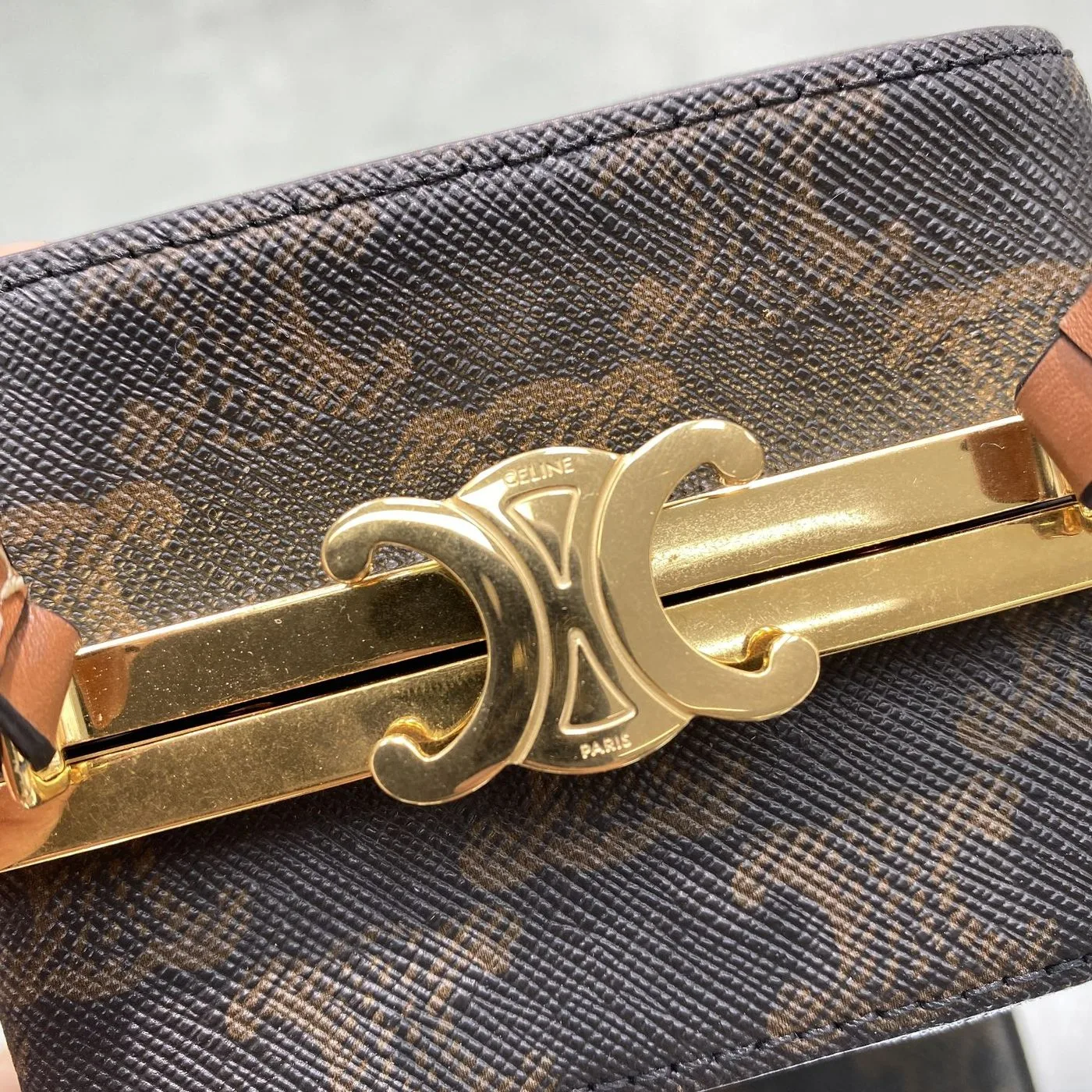Alternative view of Celine Triomphe Minaudiere In Triomphe Canvas Brown /