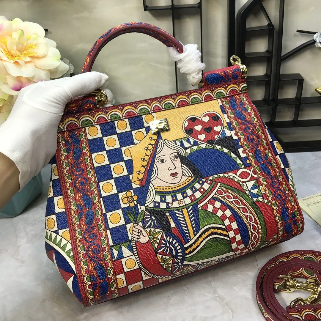 Dolce & Gabbana 90s Sicily Bag With Logo Print Multicolor / DG - Image 6