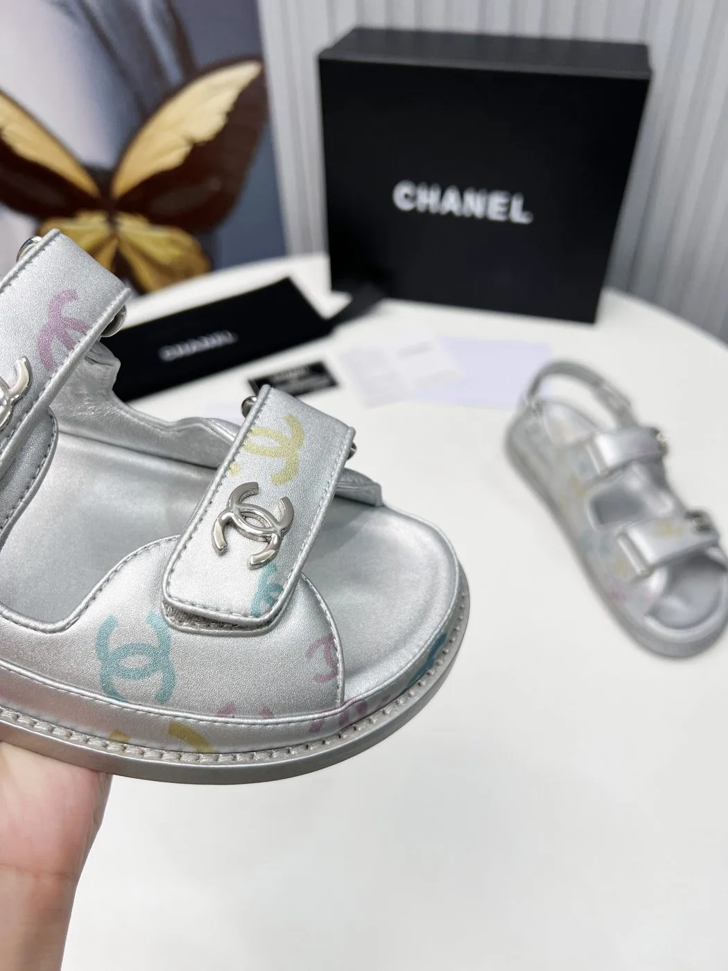 Chanel Women’s Sandals Sliver - Image 2