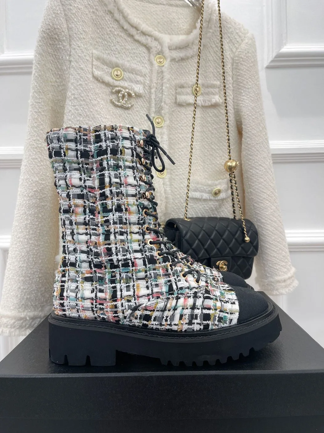 Chanel Martin Shoes With Laces Black / - Image 4
