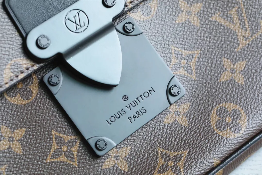 Louis Vuitton S Lock A4 Pouch Monogram Macassar Canvas - Image 3
