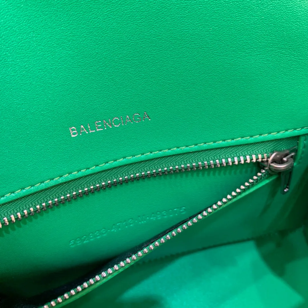 Balenciaga Hourglass Small Handbag In Bright Green - Image 3