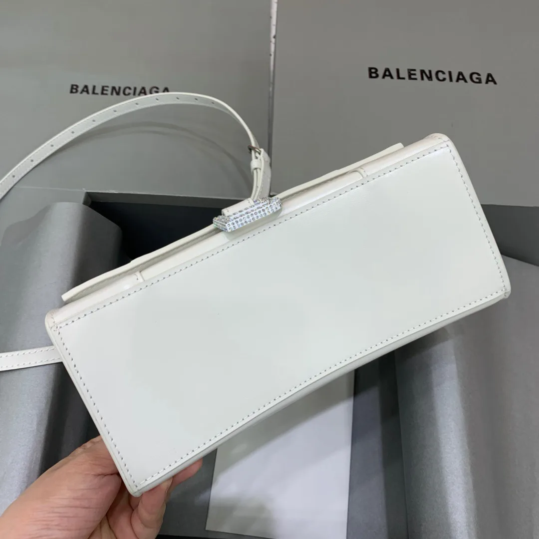 Alternative view of Balenciaga Hourglass Small Handbag In White