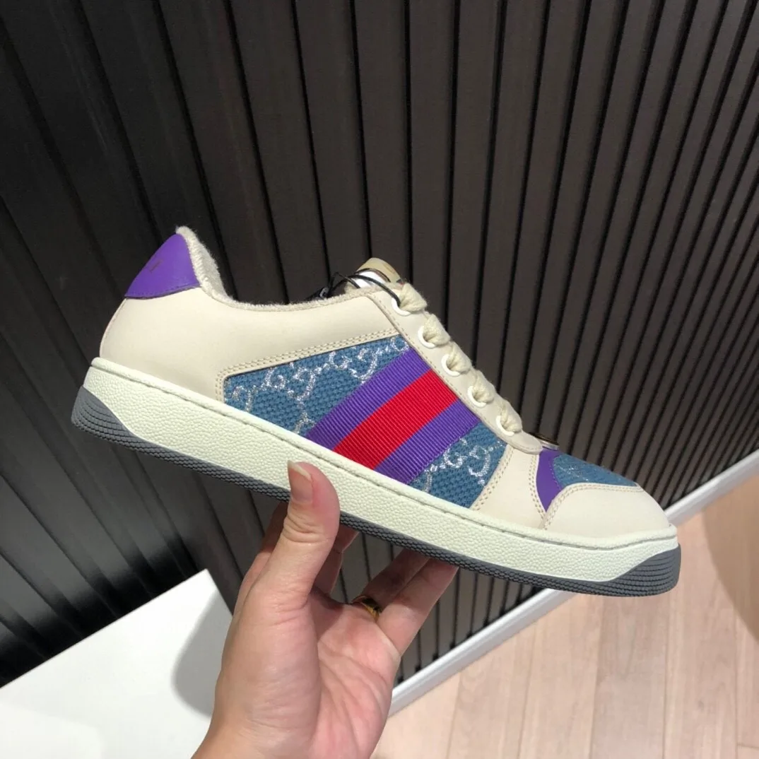 Alternative view of Gucci Men’s Screener Low-Top Blue GG Lamé