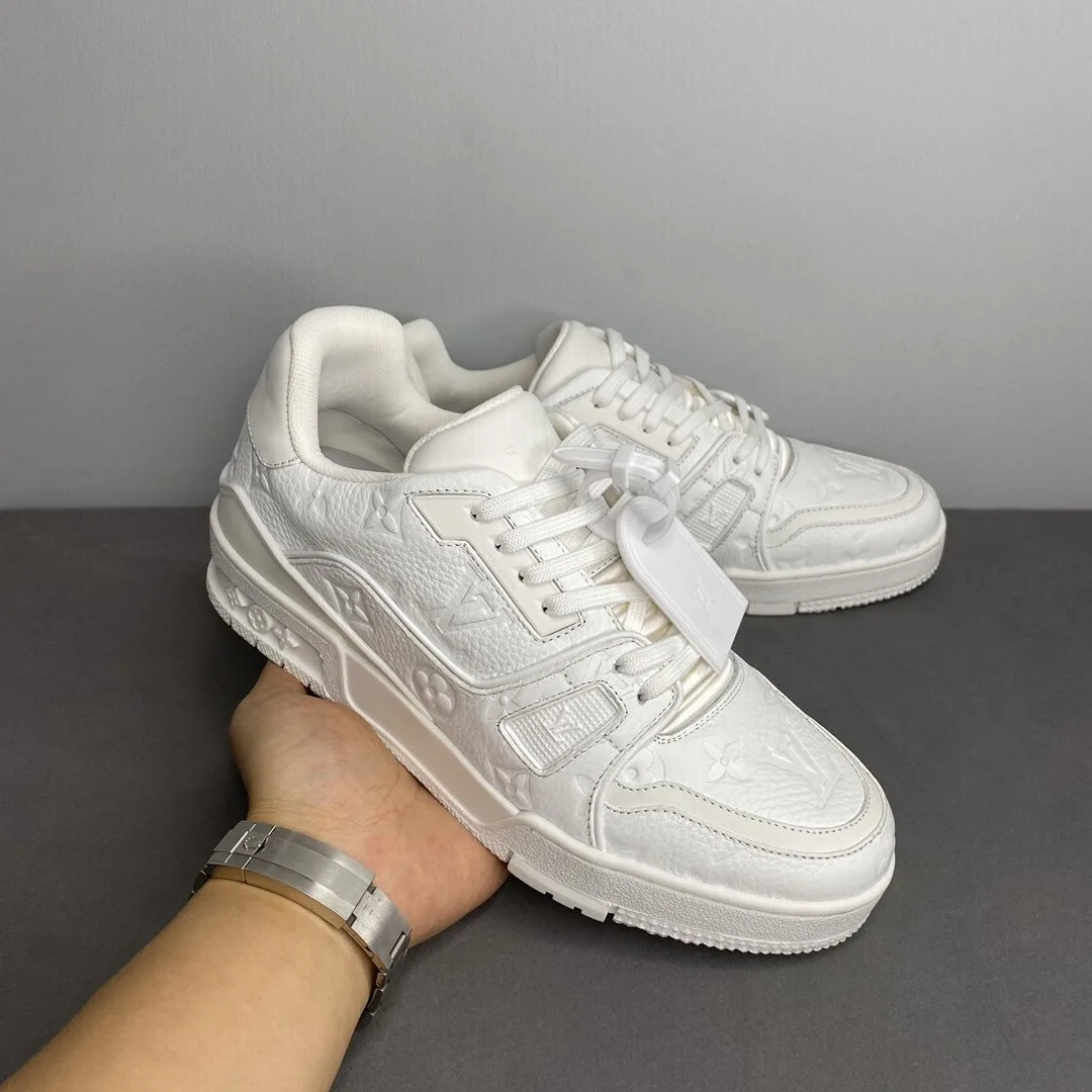 Louis Vuitton Trainer Sneaker Mix Of Materials White Virgil Abloh - Image 6