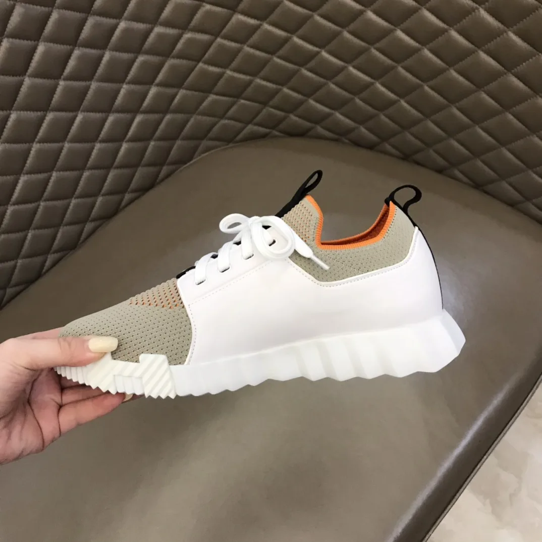 Hermes Depart Sneakers White/ Light Grey - Image 7