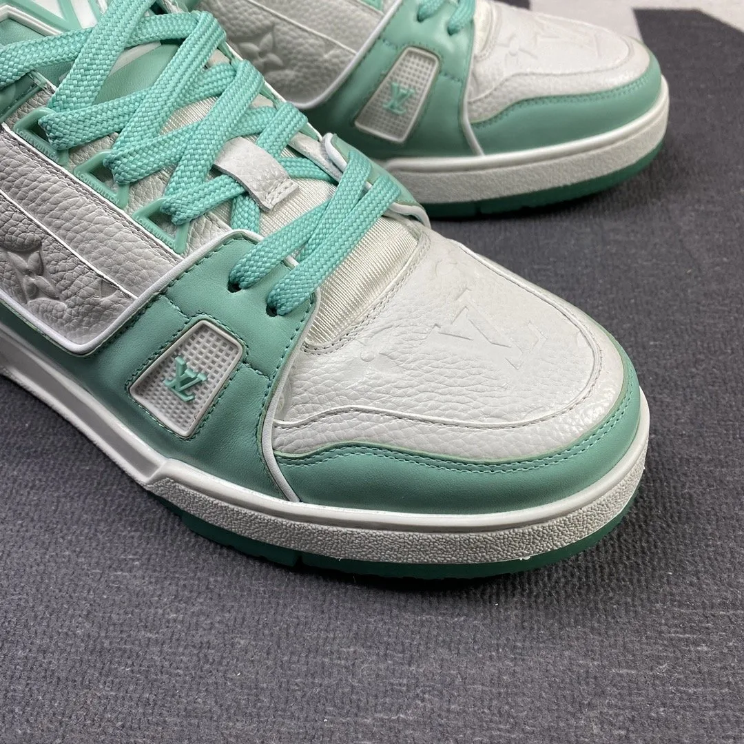 Louis Vuitton Trainer Sneaker Rubber Monogram Mint Virgil Abloh - Image 2
