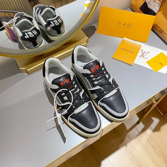 Louis Vuitton Trainer Sneaker Black/Grey Virgil Abloh - Image 9