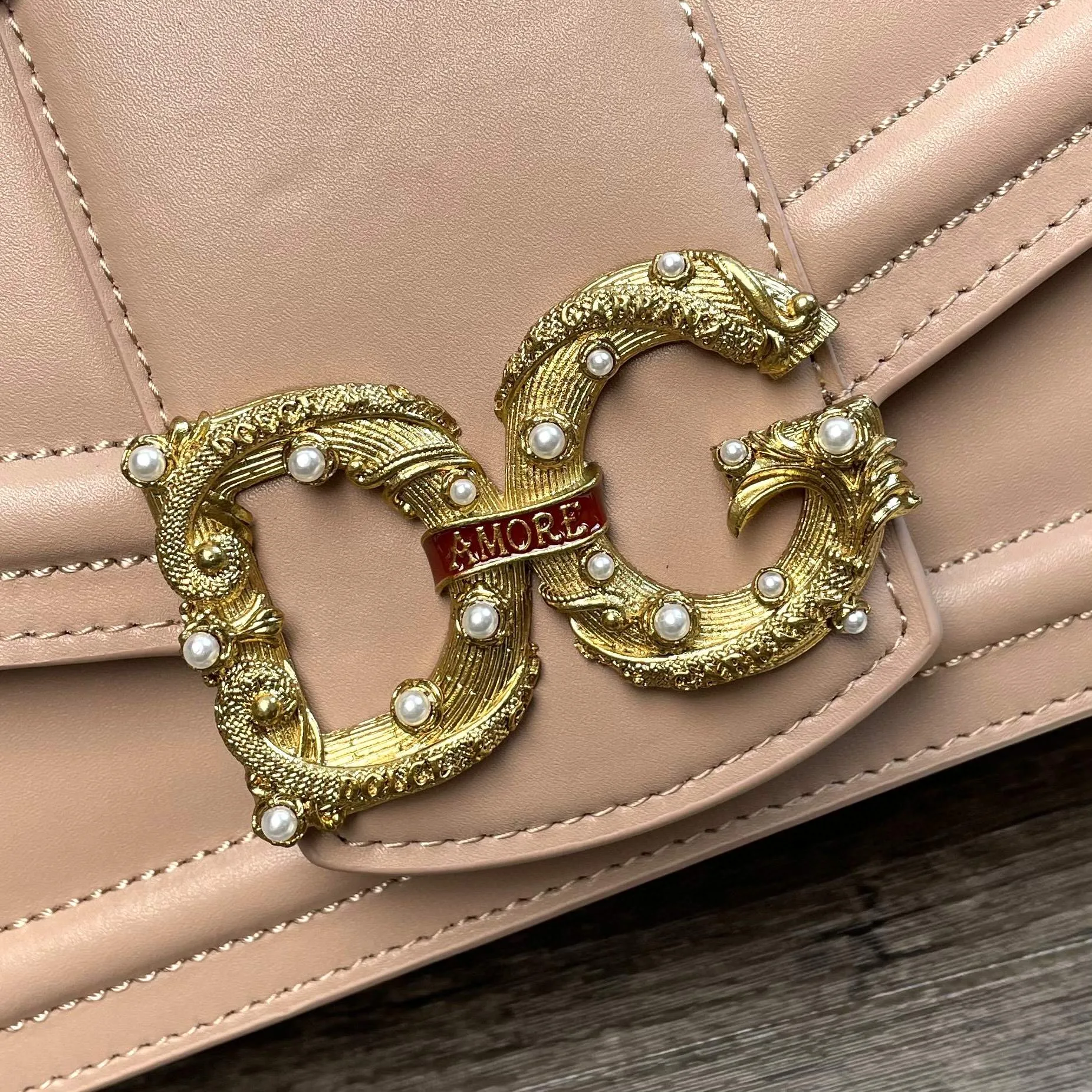 Dolce & Gabbana DG Girls Bag In Quilted Nappa Beige / - Image 3