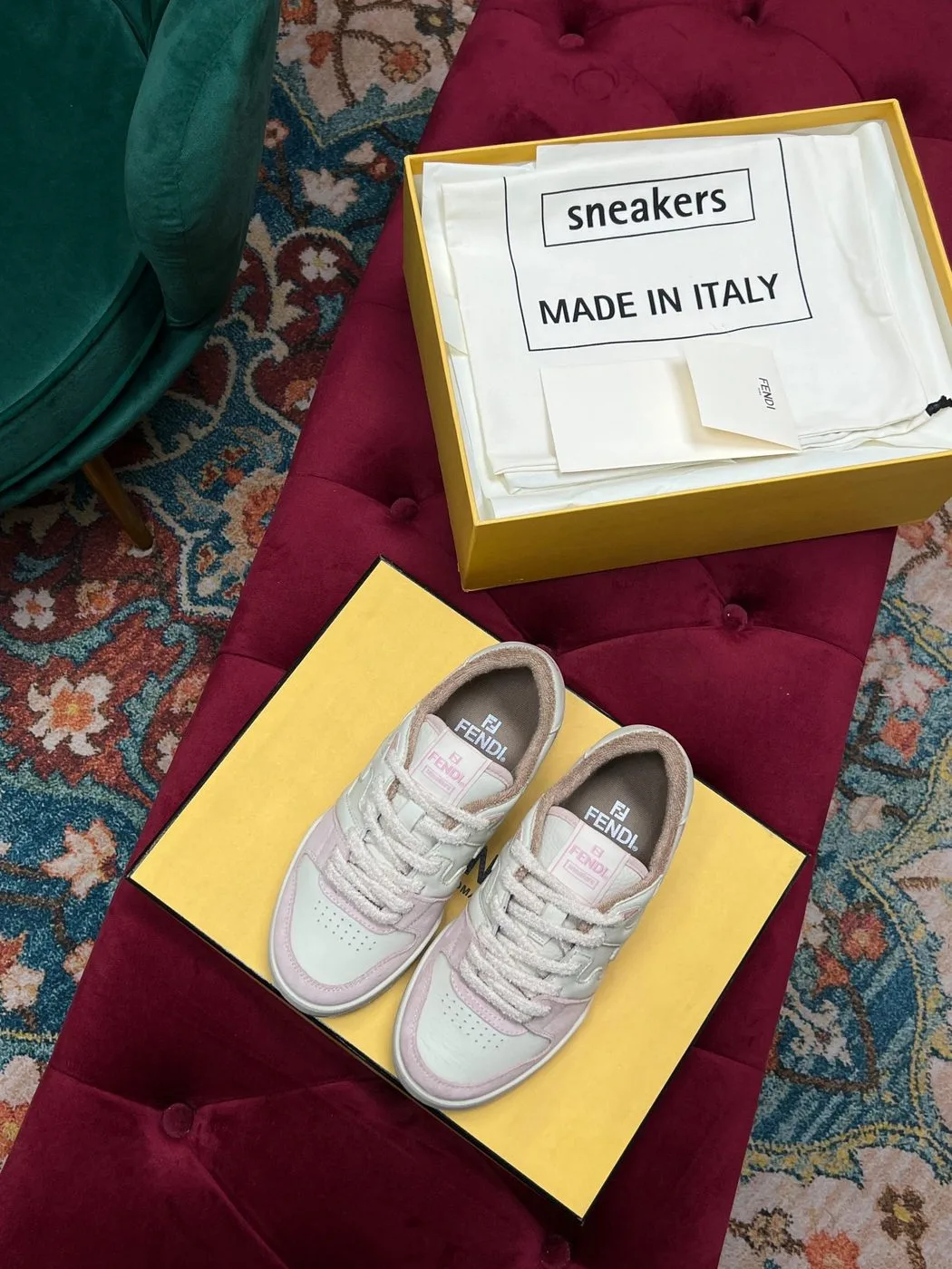 Alternative view of Fendi Match Low Tops In Pink 8E8252AHH2F1FHT