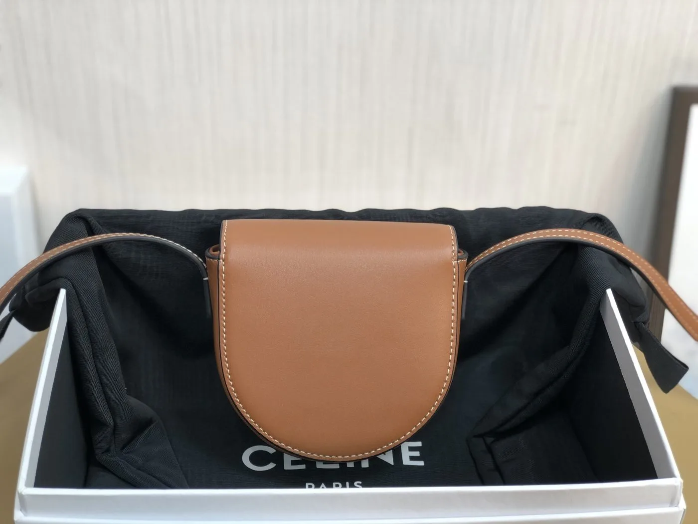 Alternative view of Celine Mini Besace Cuir Triomphe Brown /
