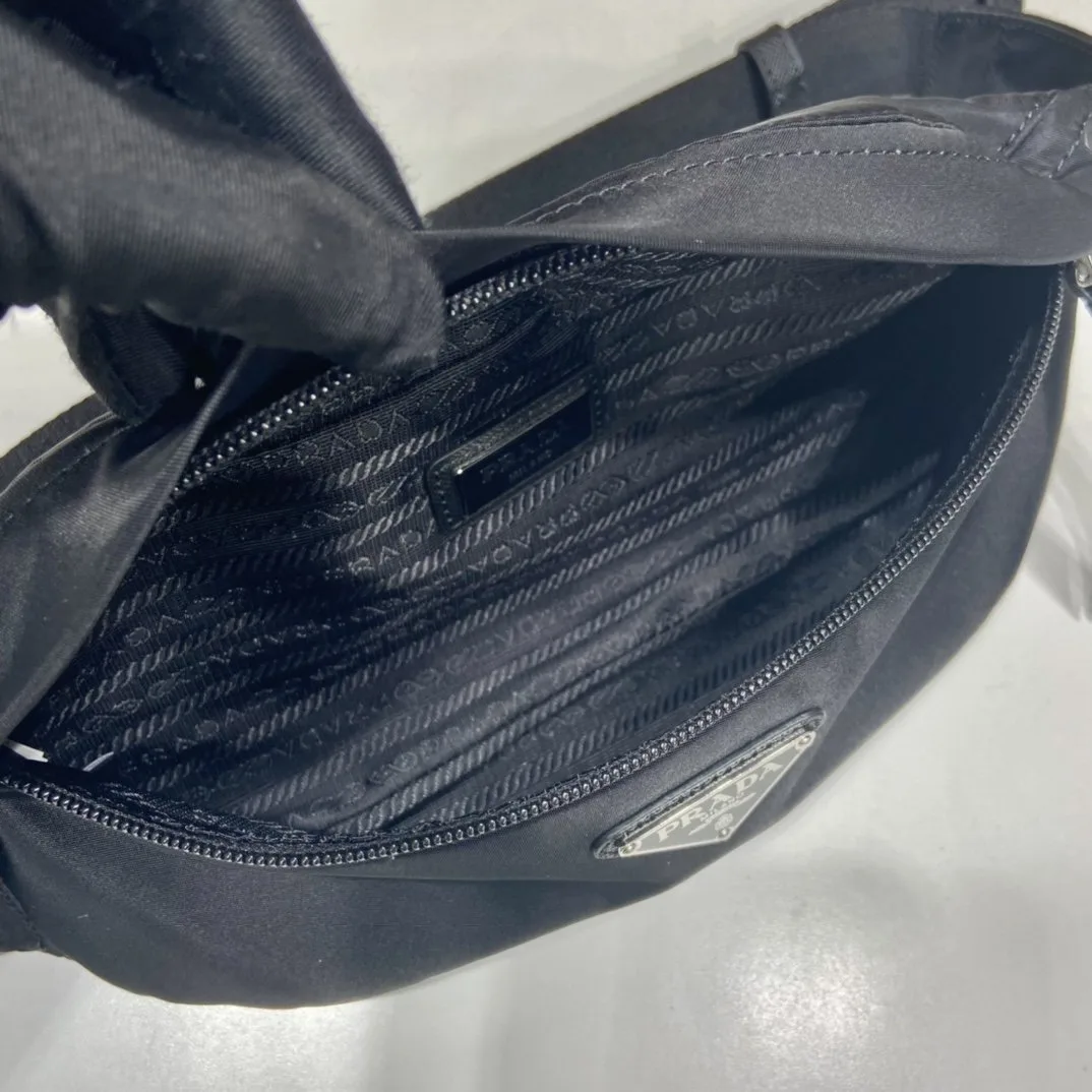 Prada Re-Nylon And Saffiano Belt Bag Black - Image 3