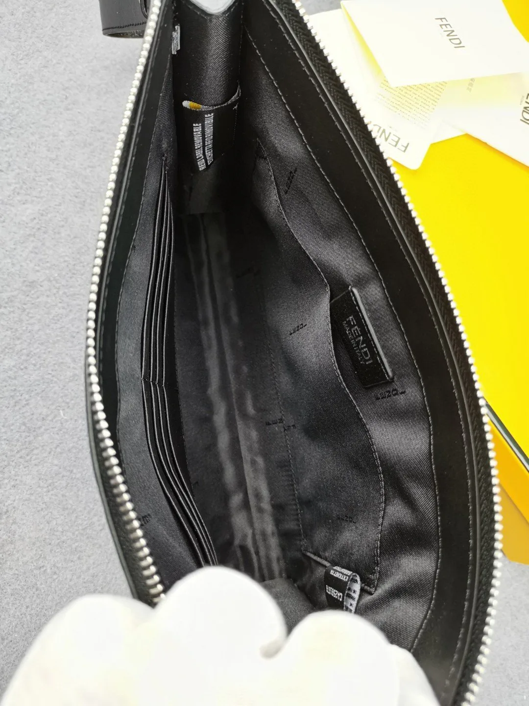 Alternative view of Fendi Flat Pouch Black Nappa Pouch / FF 7VA491A72VF0GXN