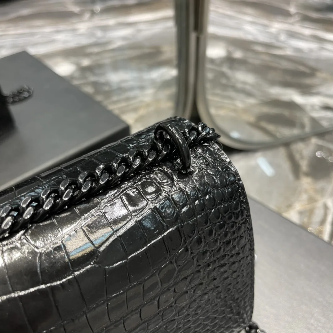 Saint Laurent Sunset Medium Chain Bag Black / YSL - Image 7