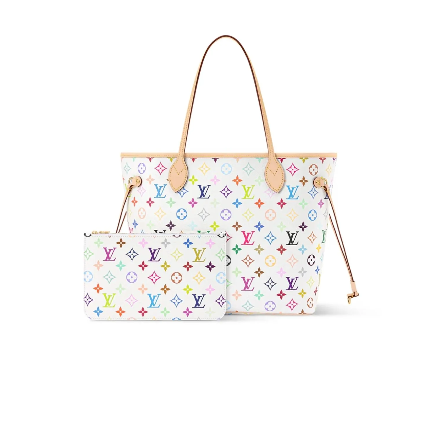 Louis Vuitton LV x TM Neverfull MM Tote Bag / Multicolor Gold Hardware - Image 4