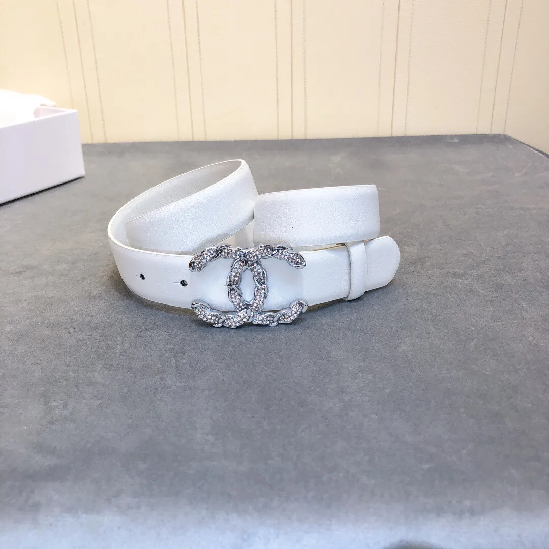 Chanel Belt With Double C Buckle White Women - Image 3