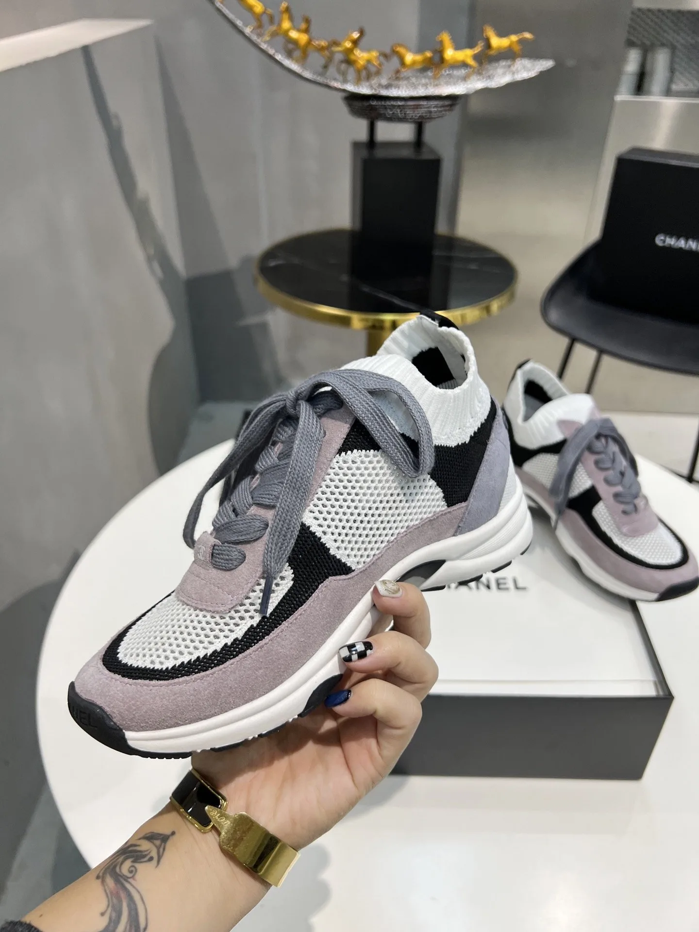 Chanel Sneakers Purple , Shoes - Image 5