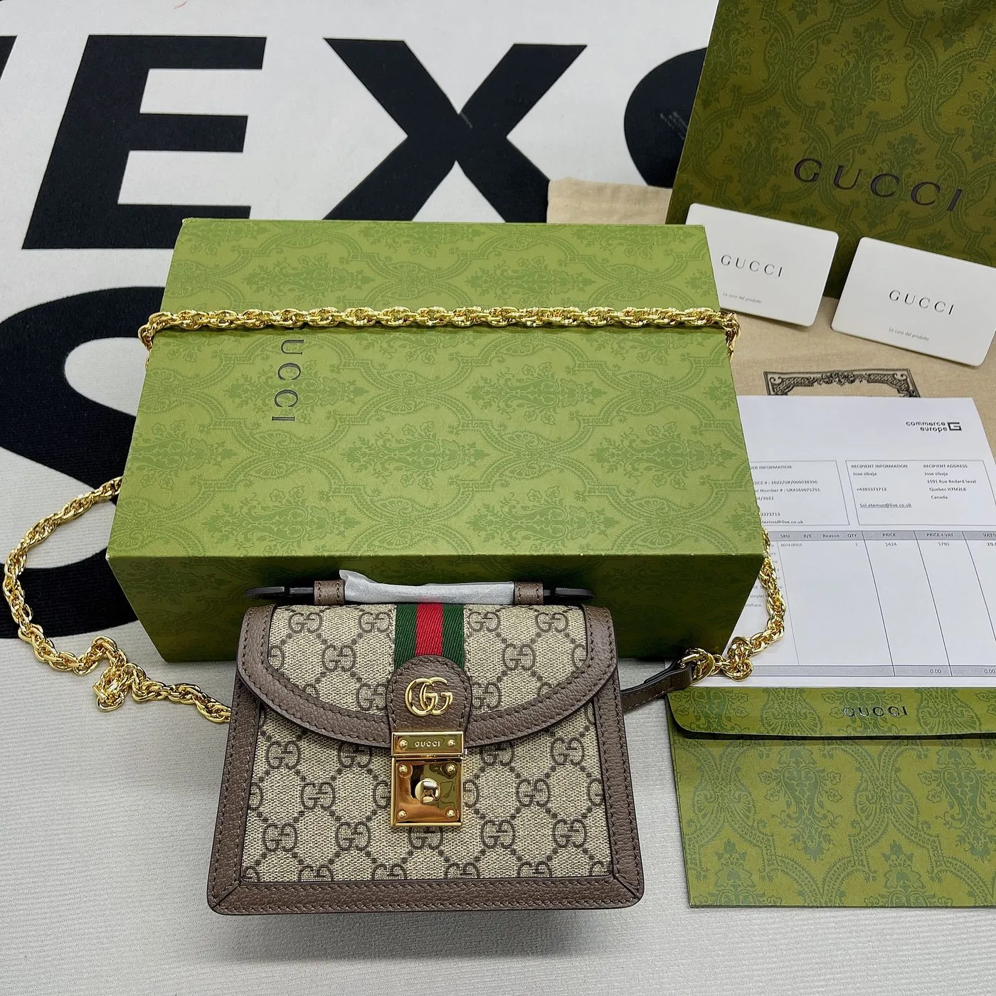 Alternative view of Gucci Ophidia GG Mini Shoulder Bag Beige