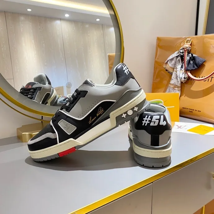 Louis Vuitton Trainer Sneaker Black/Grey Virgil Abloh - Image 7