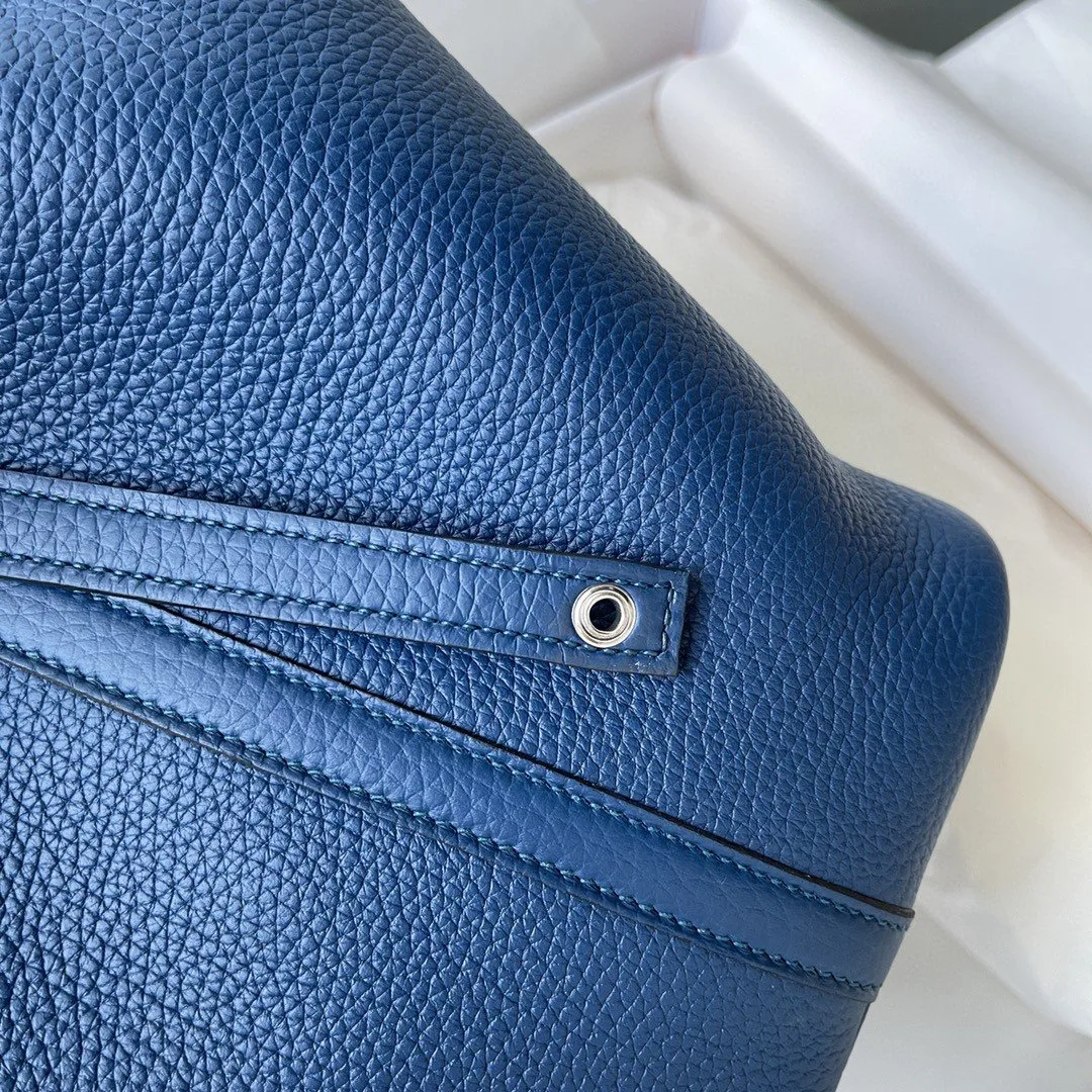 Hermes Picotin Lock 18 Bag Navy Blue - Image 6