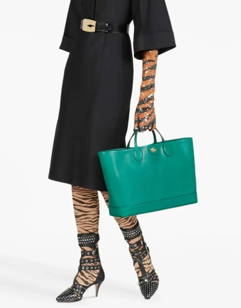 Gucci Ophidia Medium Tote Green Bag DJ20G 3120- 15.1 Inches/ - Image 8