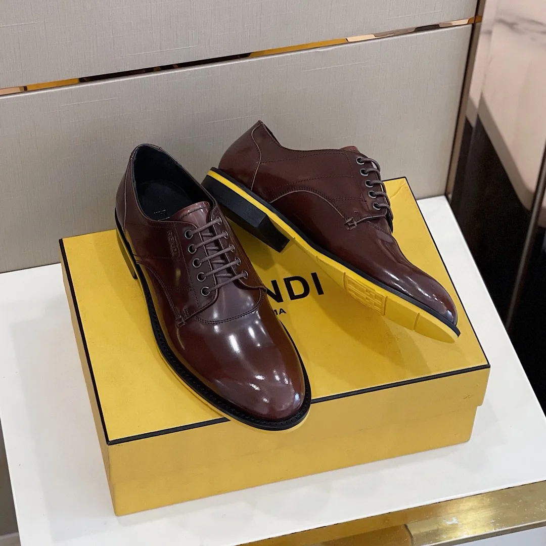 Fendi Force Shiny Brown Shoes - Image 5