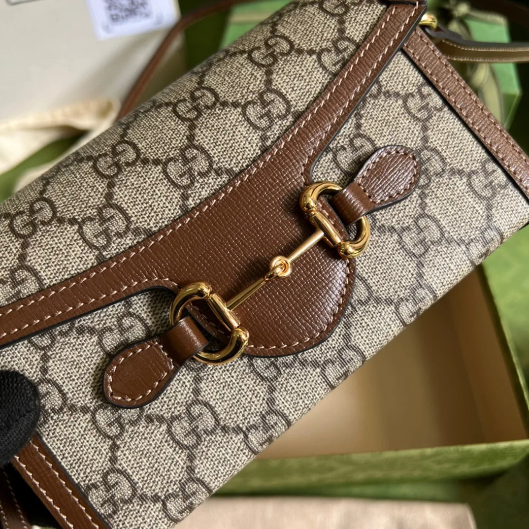 Gucci Horsebit 1955 Mini Bag Beige / GG - Image 9