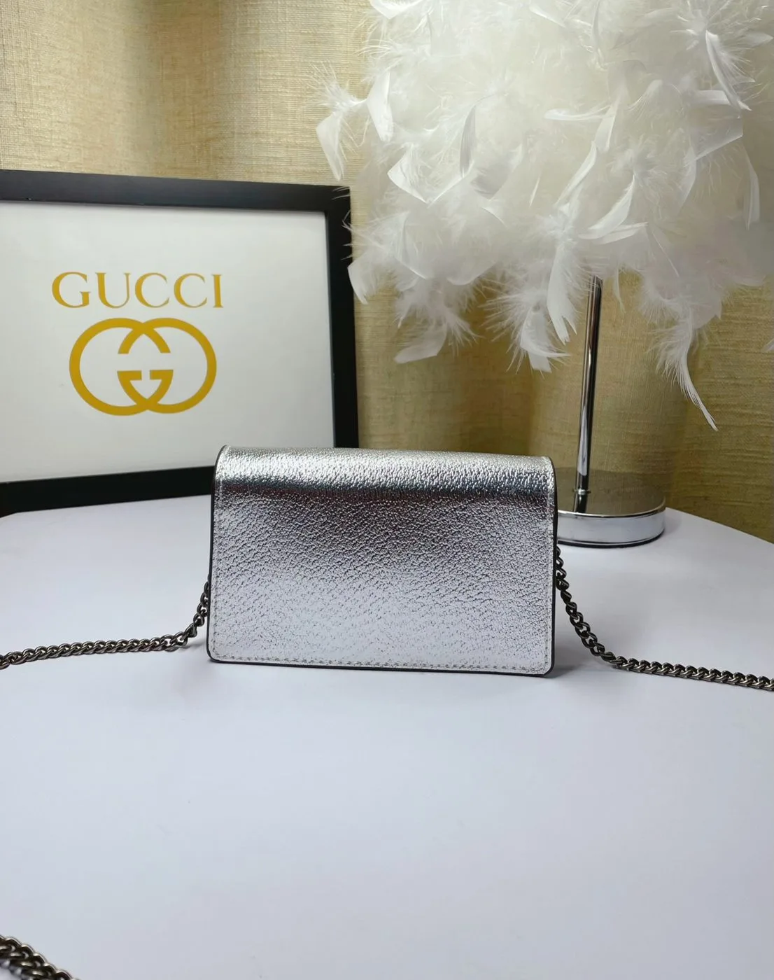 Gucci Dionysus Super Mini Bag Silver - Image 4