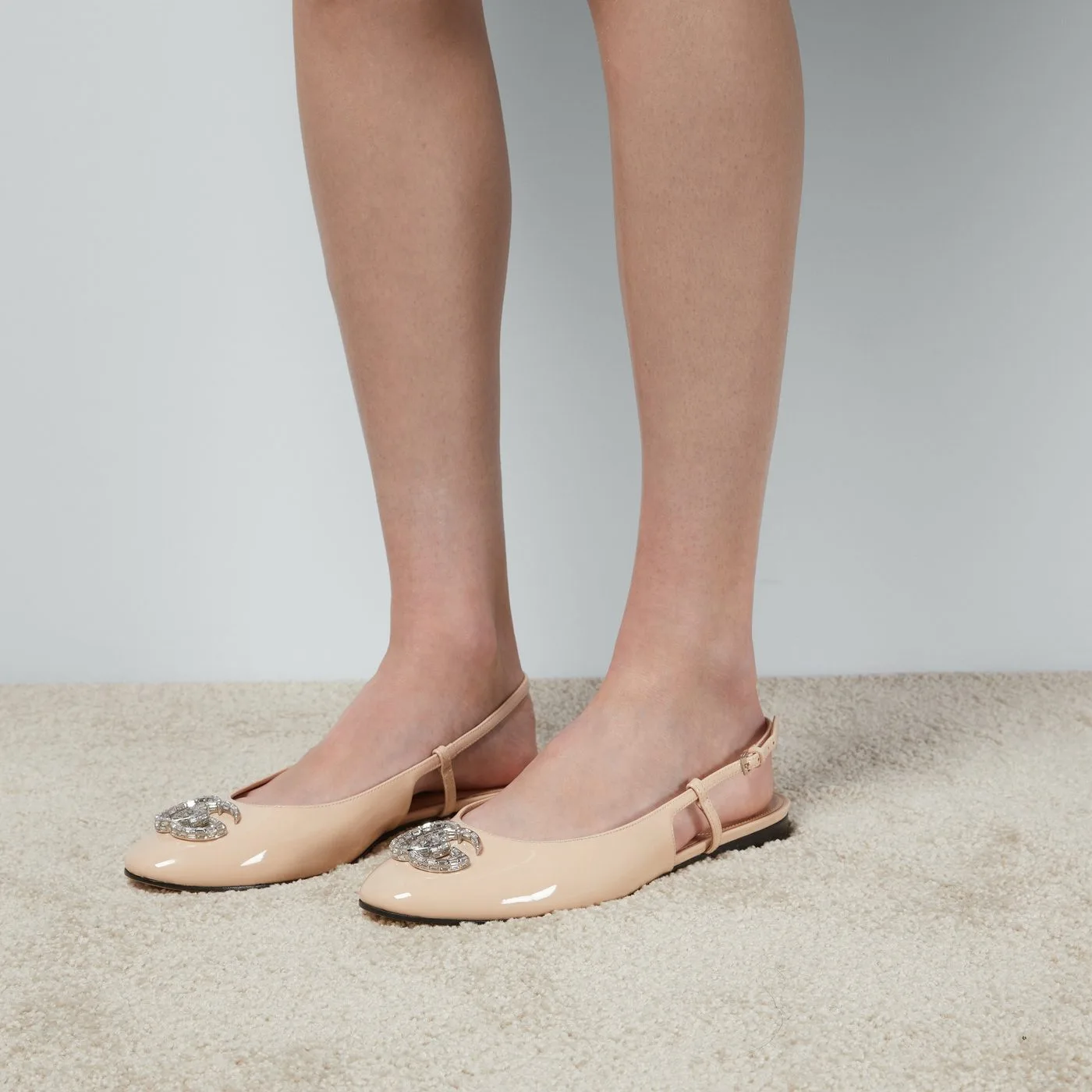 Gucci Ballerina With Double G Pale Pink - Image 3