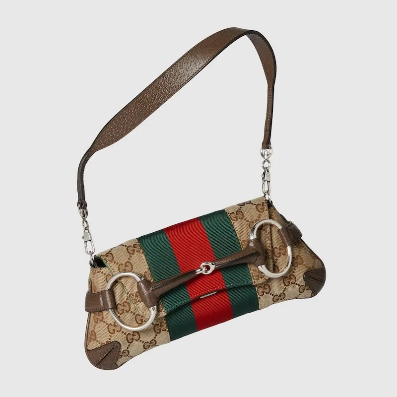 Alternative view of Gucci Horsebit Chain Small Shoulder Bag FACM2 8747 - / 10.6 Inches