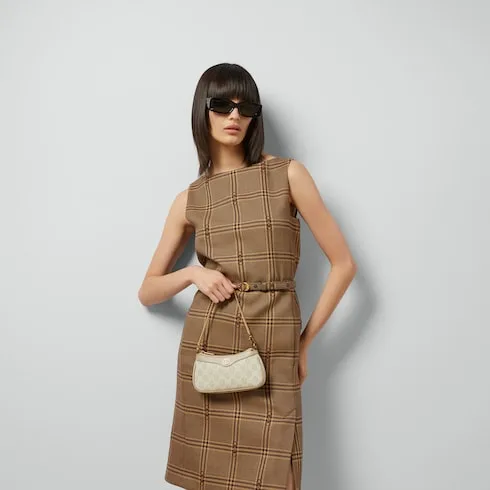 Alternative view of Gucci Ophidia Mini Shoulder Bag / Beige/ White Gold Hardware